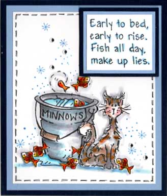 Early To Bed Cat Card